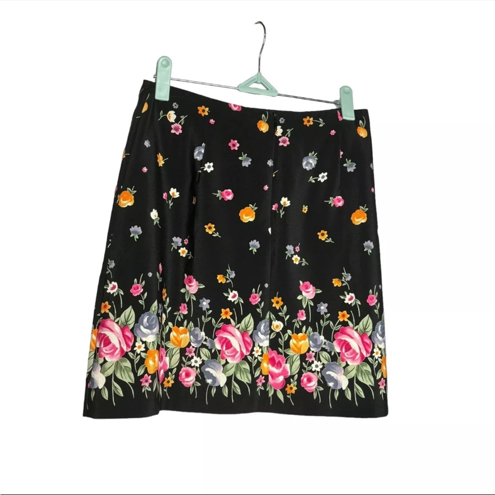 ISO - Vintage 90s Black Floral Express Skirt